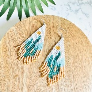 2/$30🌵 Southwestern Cactus Desert Mexican Tassel Earrings Statement Fringe NEW